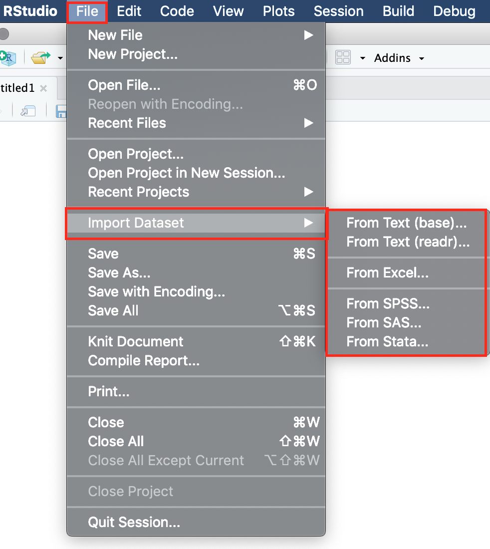 File - Import Dataset
